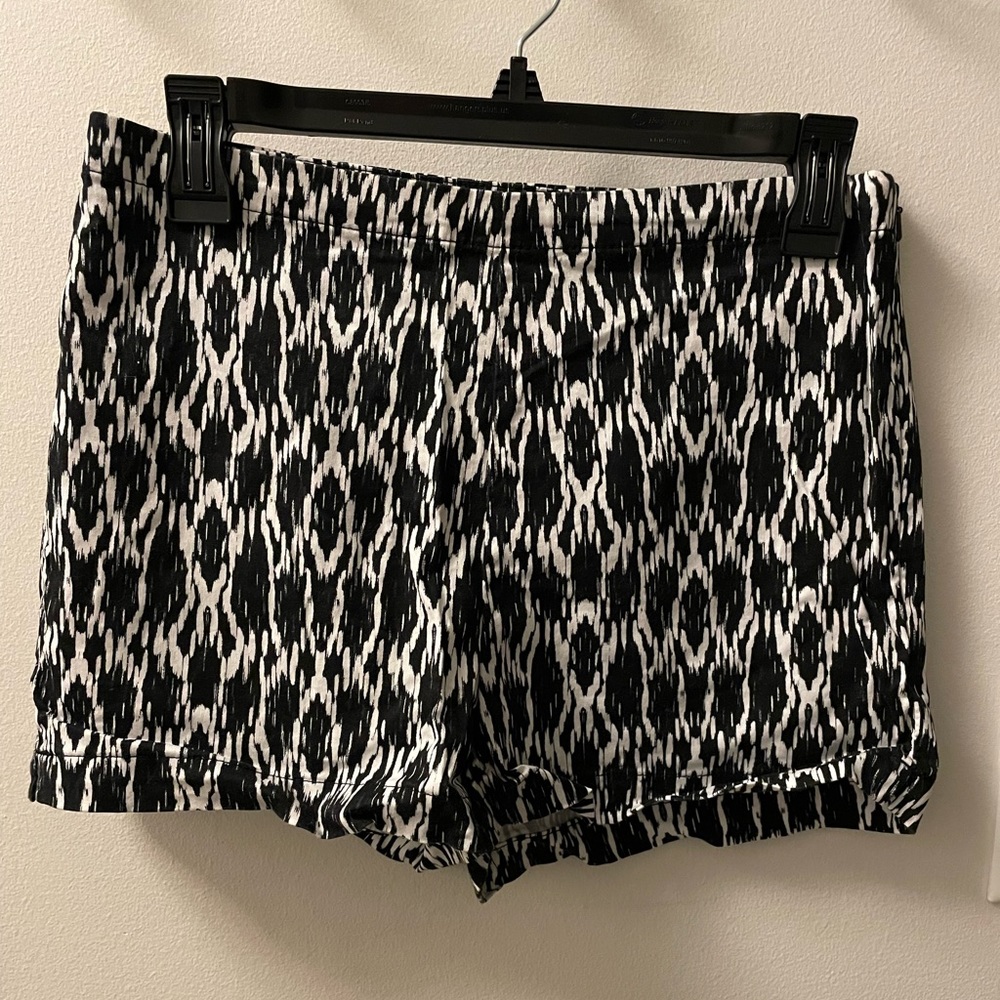 Black and white shorts